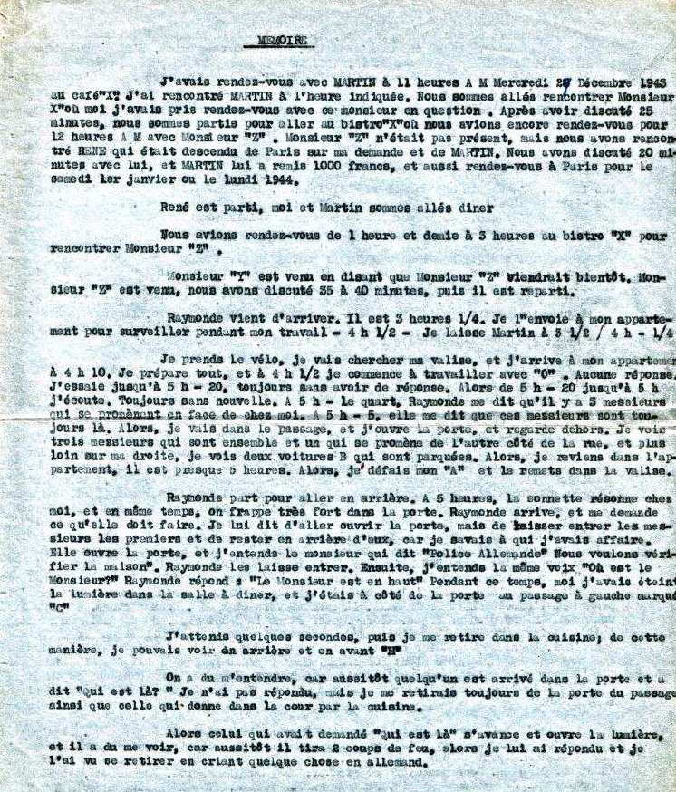 Lafleur's memoir, page 1